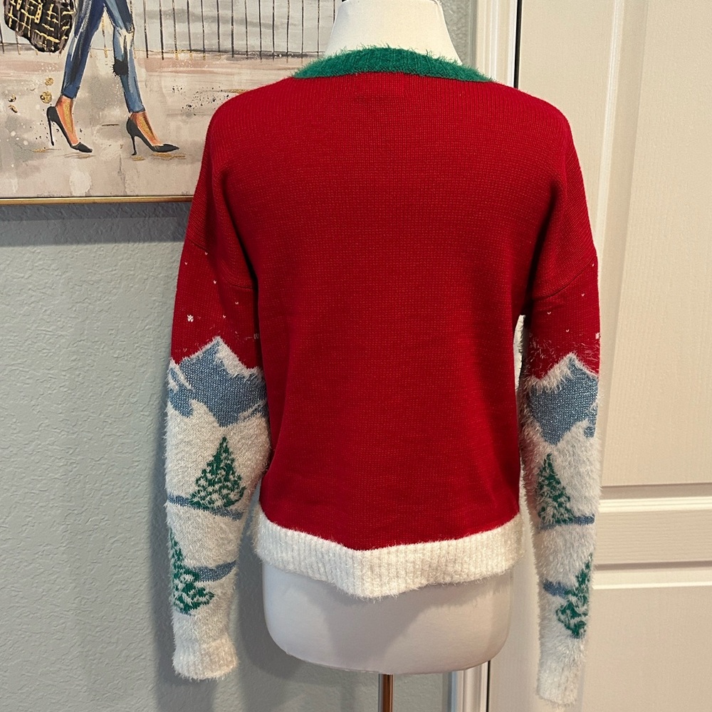 Major Label Group Sz Medium Holiday Cat Sweater • NWT! - Picture 4 of 10